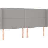  Uzglavlje s ušima svjetlosivo 203x16x118/128 cm od tkanine | shoptok.hr