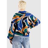 Iriedaily Boxy Fluff Knit Pulover blue green Slike