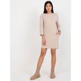 RUE PARIS Dress-LO-SK-LK-259.08-white-beige | Shoptok.si