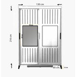 Hanah home Ormar Pasific Home Fuga 130, 130x216x60 cm, Orah | Eponuda.ba