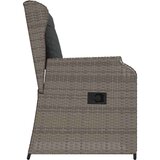vidaXL Vrtna klupa s jastukom 2 pcs Siva Poli ratan | shoptok.hr
