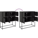  Komoda crna 100,5 x 39 x 107 cm od čelika | shoptok.hr