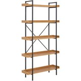 XORA regal 90/172/30 cm črna, barve hrasta | Shoptok.si