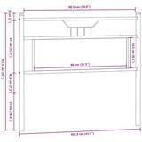  Uzglavlje dimljena boja hrasta 100 cm konstruirano drvo i čelik | shoptok.hr