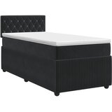  Boxspring krevet s madracem Crna 90 x 190 cm Baršun | shoptok.hr