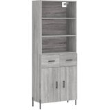  Visoka komoda siva sonome 69,5x34x180 cm od konstruiranog drva | shoptok.hr