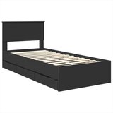  Okvir za krevet Crna 90 x 200 cm Inženjersko Drvo - Crna 90 x 200 cm | shoptok.hr