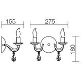  Redo 02-710 - Zidna lampa FABIOLA 2xE14/28W/230V | Eponuda.com