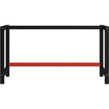  Okvir za radni stol metalni 150 x 57 x 79 cm crno-crveni | shoptok.hr