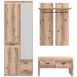 Mömax Garderobna Omara Vancouver, Barva Hrasta, Ogledalo, Led | Shoptok.si