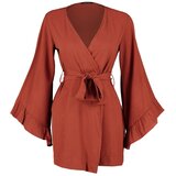 Trendyol Ženski kimono Tbess21Km0002, Braon Cene