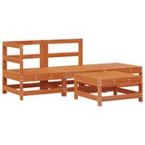  Vrtna dnevna garnitura 4 pcs Voščeno rjava Trdna borovina, (5000301169) | Shoptok.si