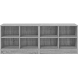 Ormarić za krevet s policom 2 pcs Siva Sonoma 66 x 33 x 48 cm | Shoptok.si