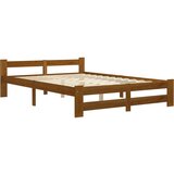  Posteljni okvir medeno rjav iz trdne borovine 140x200 cm, (20645393) | Shoptok.si