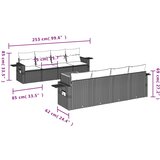  9-dijelni set vrtnih sofa s jastucima bež od poliratana 62 x 62 x 69 cm | Shoptok.si