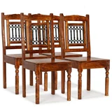  Blagovaonske stolice 4 kom od masivnog drva sa šišamom klasične