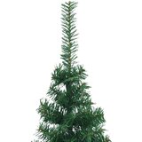 vidaXL Kotna umetna novoletna jelka zelena 210 cm PVC | Shoptok.si