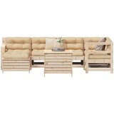 vidaXL 7-dijelni set vrtnih sofa od masivne borovine Cijene