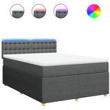 Maison Chic Box spring posteljni - Vzmetna postelja z vzmetnico temno siv 140x190 cm blago SL23342, (21891501) | Shoptok.si