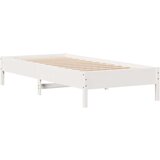vidaXL Krevet s regalom za knjige bez madraca bijeli 75x190cm borovina | shoptok.hr