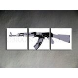  Ročno izdelana slika POP Art Kalashnikov 3-delna (pop art) | Shoptok.si