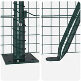 vidaXL Zavarena žičana ograda s 13 flanširanih stupova Zelena 1.6x25 m Čelik | shoptok.hr