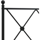  Metalni okvir za krevet s uzglavljem crni 100x190 cm | shoptok.hr