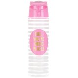 Play Refresh, flašica za vodu, plastična, linije, 650ml Girl you are going places