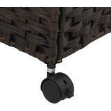  Košara za rublje s kotačima tamnosmeđa 60x35x60,5 cm od ratana | shoptok.hr