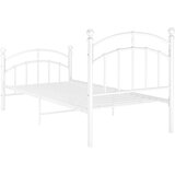  Posteljni okvir bel kovinski 100x200 cm, (20606457) | Shoptok.si