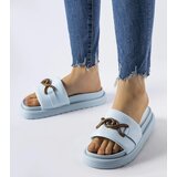 Gemre Blue platform flip-flops Frédérique Cene