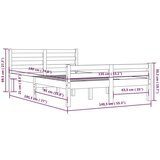  Za krevet masivno drvo boja meda 135 x 190 cm 4FT6 bračni | shoptok.hr