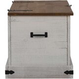 vidaXL Skrinja za shranjevanje HALDEN bela 91x48x47cm Masivni les, bor | Shoptok.si