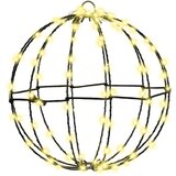 vidaXL Žogica med 96 LED Toplo bela 30 cm Kovina Cene