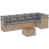 Maison Chic Seti vrtnega pohištva - Vrtna garnitura - Vrtni pohištvo set 7-delna z blazinami bež poli ratan, (21802365) | Shoptok.si