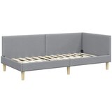 vidaXL Kotna postelja Drugo z vzglavjem Svetlo siva 100 x 200 cm, (5000069485) | Shoptok.si