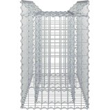  Gabionski uzdignuti krevet Srebrno 100 x 50 x 80 cm - 100 x 50 x 80 cm | shoptok.hr