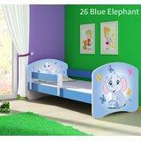  Otroška postelja ACMA z motivom, stranska modra 140x70 cm 26 Blue Elephant | Shoptok.si