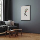  Slika - Eiffel Tower and Colorful Ribbons 40x60 U crnom drvenom okviru | shoptok.hr