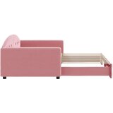 vidaXL Izvlečna dnevna postelja roza 100x200 cm žamet | Shoptok.si