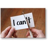  Motivaciona slika na platnu i can't (moderne slike sa tekstom) | ePonuda.com