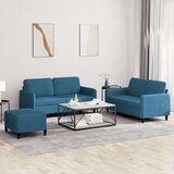 vidaXL 3-dijelni set sofa plavi baršunasti | shoptok.hr