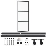  Klizna vrata s priborom ESG staklo i aluminij 76 x 205 cm | shoptok.hr