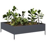  Povišena vrtna gredica antracit 100x100x33,5 cm od čelika | Eponuda.com