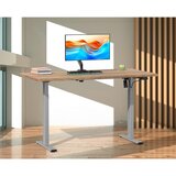 MID.YOU Dvižna Miza E-lona, Barva Hrasta, Srebrna, 110x80cm | Shoptok.si