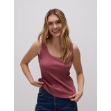 Reserved Top s tankim naramenicama s visokim udjelom pamuka - bakreno | shoptok.hr
