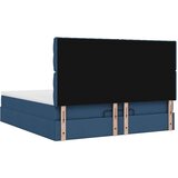 vidaXL Otomanski posteljni okvir z vzmetnico moder 160x200 cm blago | Shoptok.si
