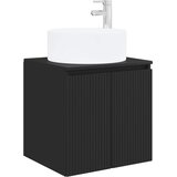  Umivaonik s policom za zid Crna 49,5 x 44,5 x 65,5 cm | shoptok.hr