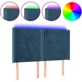  The Living Store LED posteljno vzglavje temno modro 147x16x118/128 cm žamet - LED Vzglavje, (21452059) | Shoptok.si