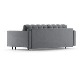 Cosmopolitan Design Svetlo siva žametna raztegljiva sedežna garnitura s prostorom za shranjevanje 222 cm Bali – | Shoptok.si